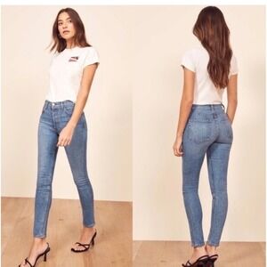 Reformation Serena High Rise Skinny Jeans Maya Wash Denim Womens Size 26